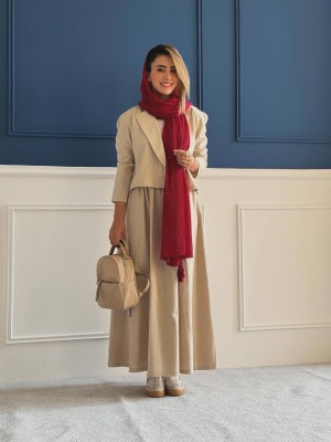 کت دامن جدید لینن کد ADRIS