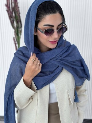 شال پلیسه برشکا ابی کاربنی
