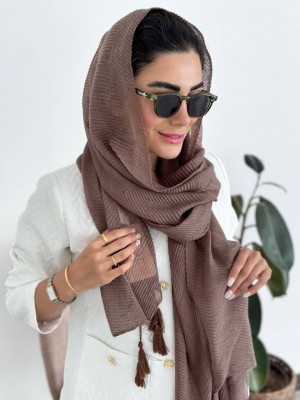 شال پلیسه بهاره نسکافه ای