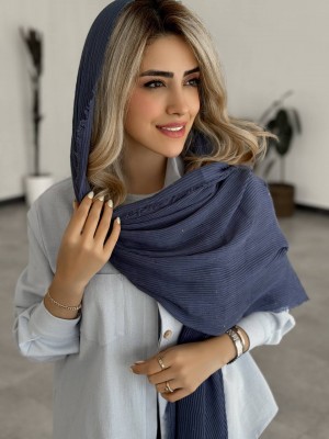 خرید شومیز کنفی آبی آسمانی