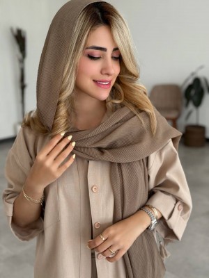 شومیز کرمی لینن
