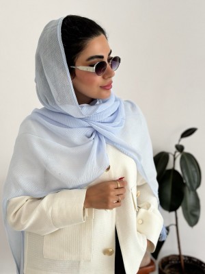 شال پلیسه تیغ ماهی آبی اسمانی