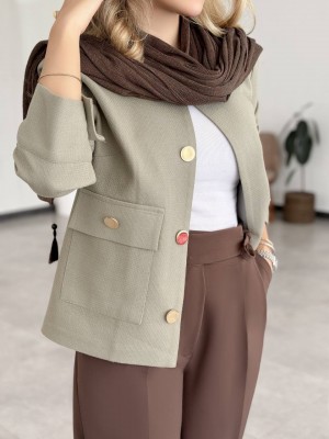 کت کنفی سبز زنانه