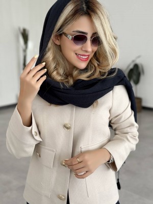 خرید کت کنفی زنانه کرمی