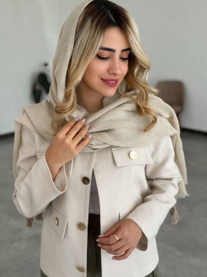 خرید کت مراکشی زنانه کرمی