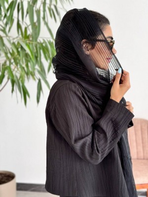 شال حریر مشکی