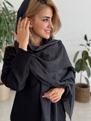 خرید کت مشکی آستردار زنانه پاییزه