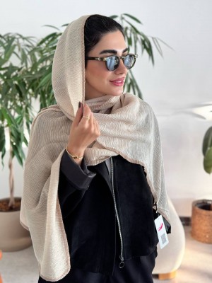 شال پلیسه پاییزه استخونی