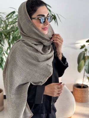 شال پلیسه پاییزه سبز