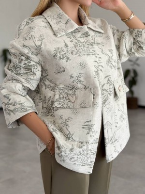 کت پاییزی ژاکارد کد SLIP