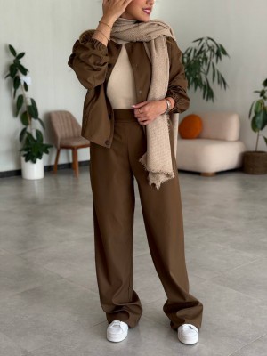 خرید ست بامبر شلوار موکا