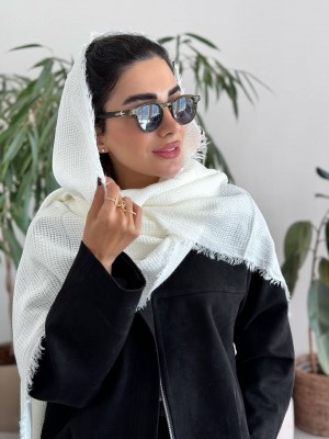 شال پاییزه سفید یخچالی