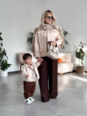 پالتو فوتر استخونی زنانه کد ASENA