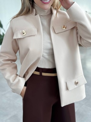 پالتو فوتر استخونی زنانه کد ASENA