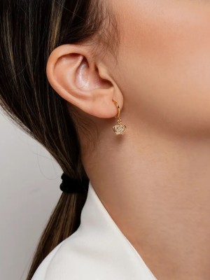 گوشواره Ysx آویزدار طلایی  کد Ea023