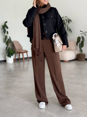 کت ژاکارد مشکی کد TOPI