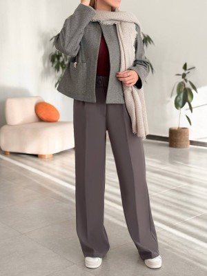 خرید  کت فوتر طوسی پاییزه