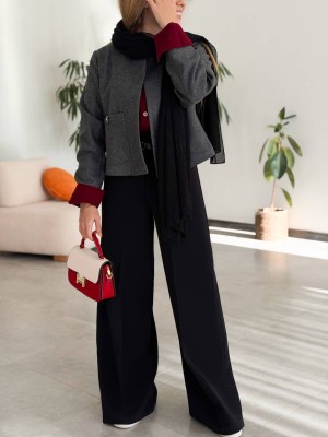 خرید  کت فوتر ذغالی پاییزه