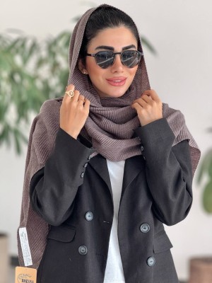 شال موهر پلیسه پاییزه طوسی