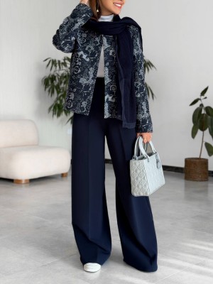 کت ژاکارد طرحدار زنانه کد ROYSA