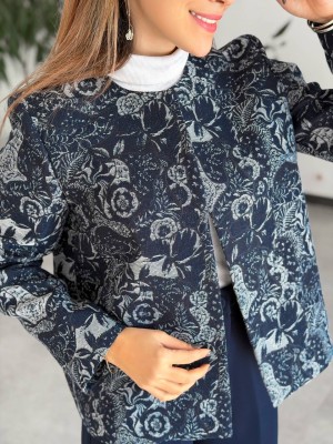 کت ژاکارد طرحدار زنانه کد ROYSA