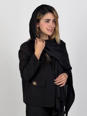 خرید کت زنانه کرپ مشکی ترک