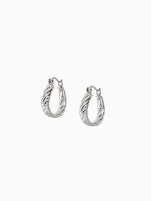گوشواره ژوپینگ حلقه ای سفید کد Ea027