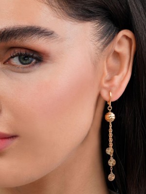 گوشواره آلبرنادو آویز دار طلایی YSX کد Ea038