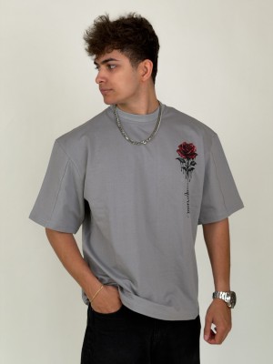 تیشرت طوسی Red rose پسرانه و مردانه