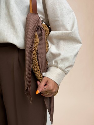 شومیز زنانه کلاسیک کرم استخونی
