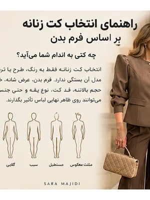 راهنمای انتخاب کت زنانه بر اساس فرم بدن؛ چه کتی برای اندام شما مناسب است؟