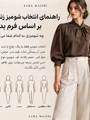 راهنمای انتخاب شومیز زنانه بر اساس فرم بدن؛ چه شومیزی به اندام شما می‌آید؟