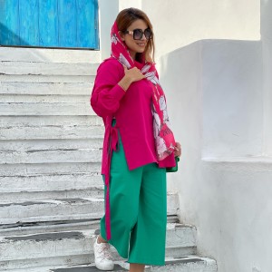 شلوار بگ لینن زنانه کد LIA