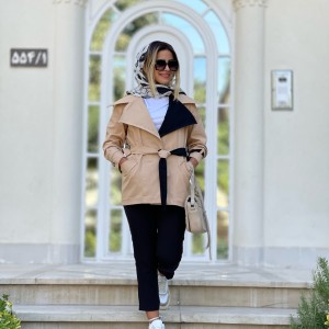 مانتو کتان زنانه  کد TORO