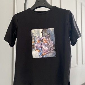 تیشرت زنانه نخ پنبه کد UNIQE