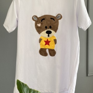 تیشرت زنانه نخ پنبه کد LUNA