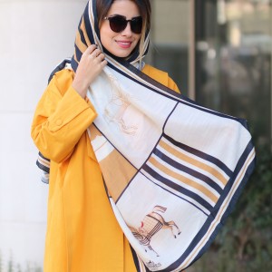 شال نخی طرحدار آبرنگی زنانه کد YOYO