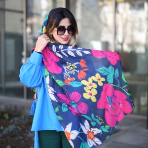 شال طرحدار آبرنگی زنانه کد BIO