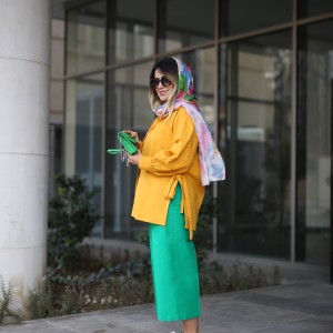 شلوار بگی ترندی زنانه کمرکشدار لینن کد CIO