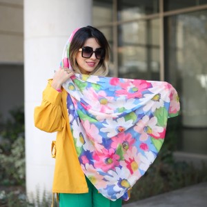 شال نخی طرحدار آبرنگی زنانه کد CIO