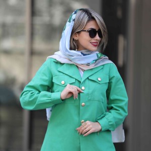 خرید مانتو کتی سبز