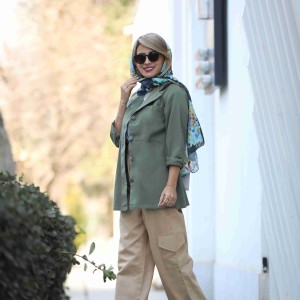 شلوار بگی بغل جیب دار زنانه کتان کد REBON