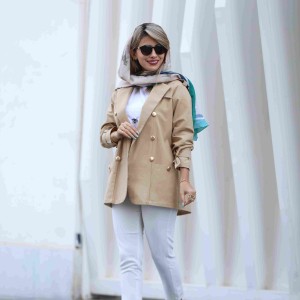 خرید مانتو کرمی جدید
