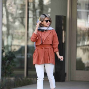 خرید شلوار راسته کلاسیک چهار فصل زنانه کد ORANGE
