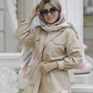خرید شال نخی طرحدار کد KARAMEL