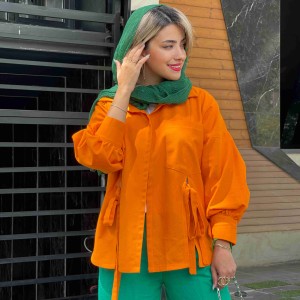 شال نخی پلیسه سبز کد POLO مناسب بهار و تابستان