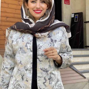 مانتو کتی کوتاه ژاکارد زنانه کد Dark