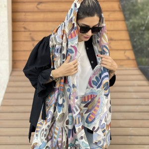 خرید شال نخی سمیه مجیدی