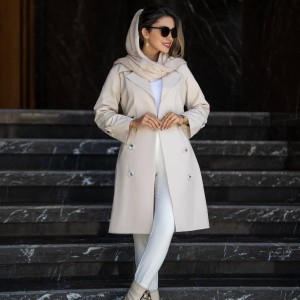 ترنچ کت بلند ضد آب زنانه کد hope