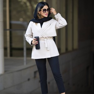 ترنچ کت کتان زارا ضد آب زنانه کدkoki
